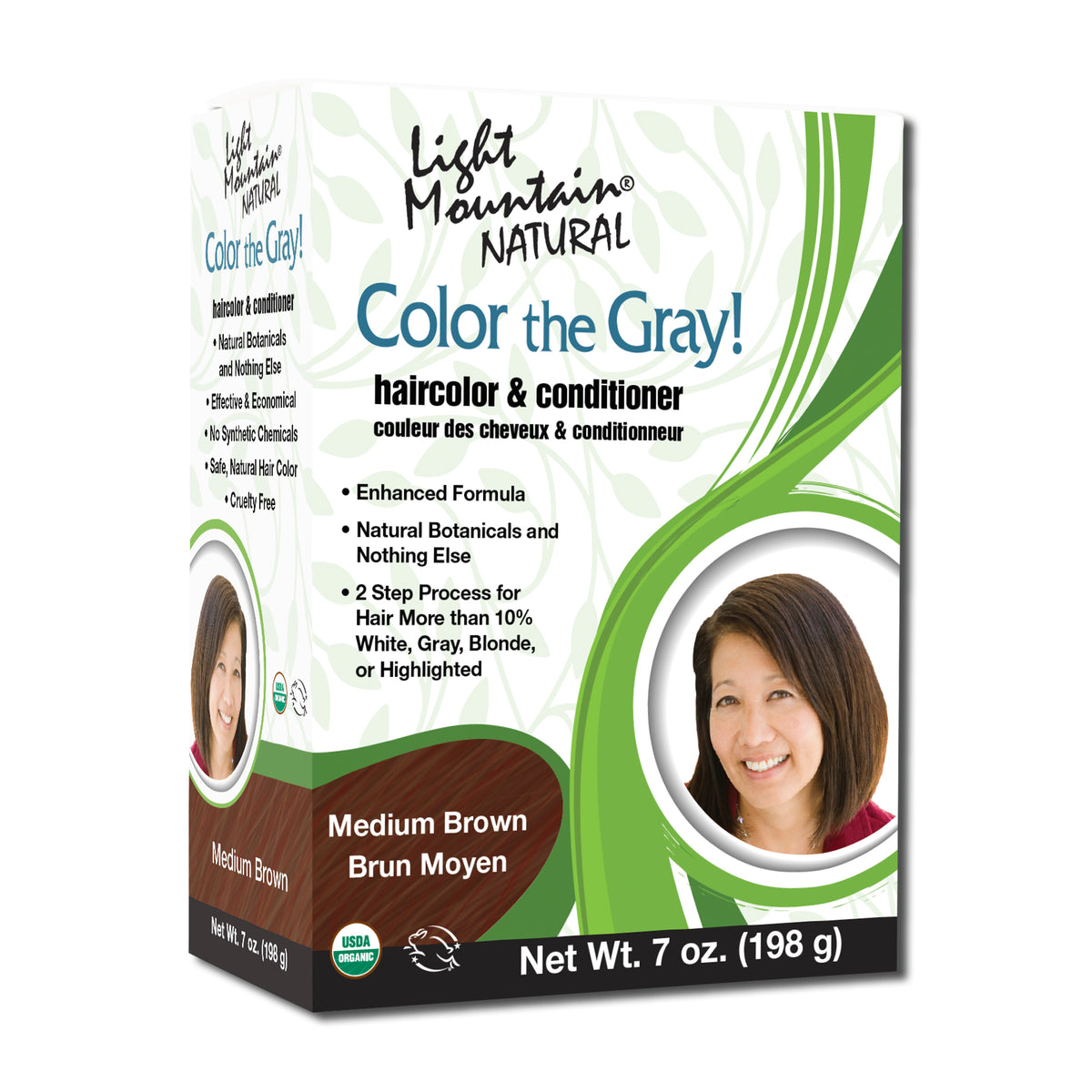 Color the Gray! Hair Color #3 Medium Brown, Organic