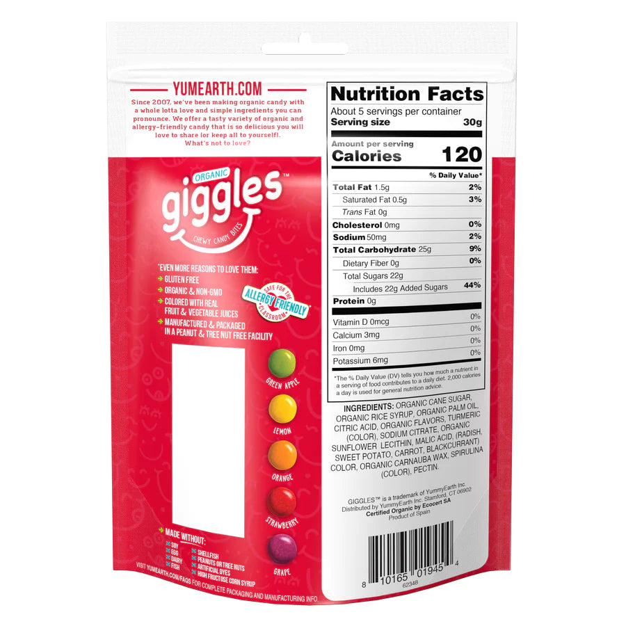 Chewy Candy Bites, Giggles, Organic