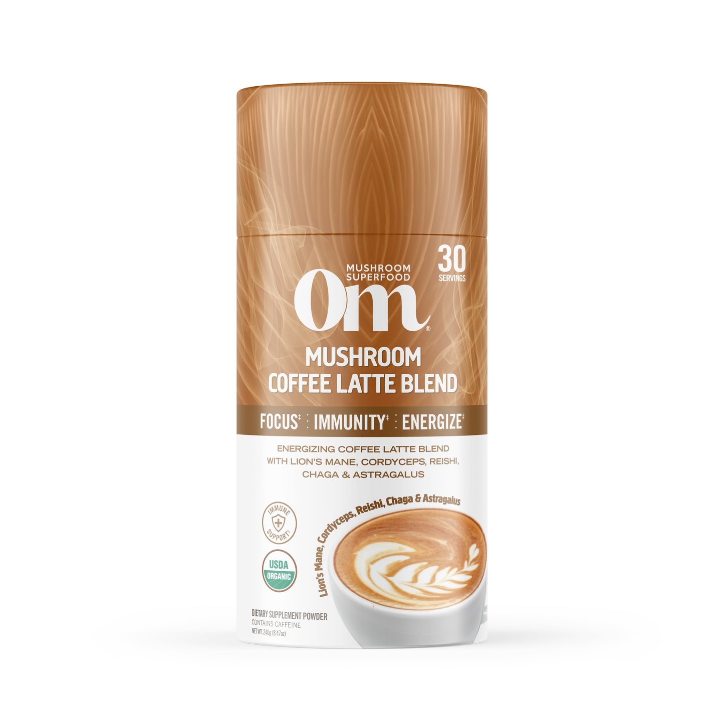 Mushroom Coffee Latte Blend, Drink Mix, Organic