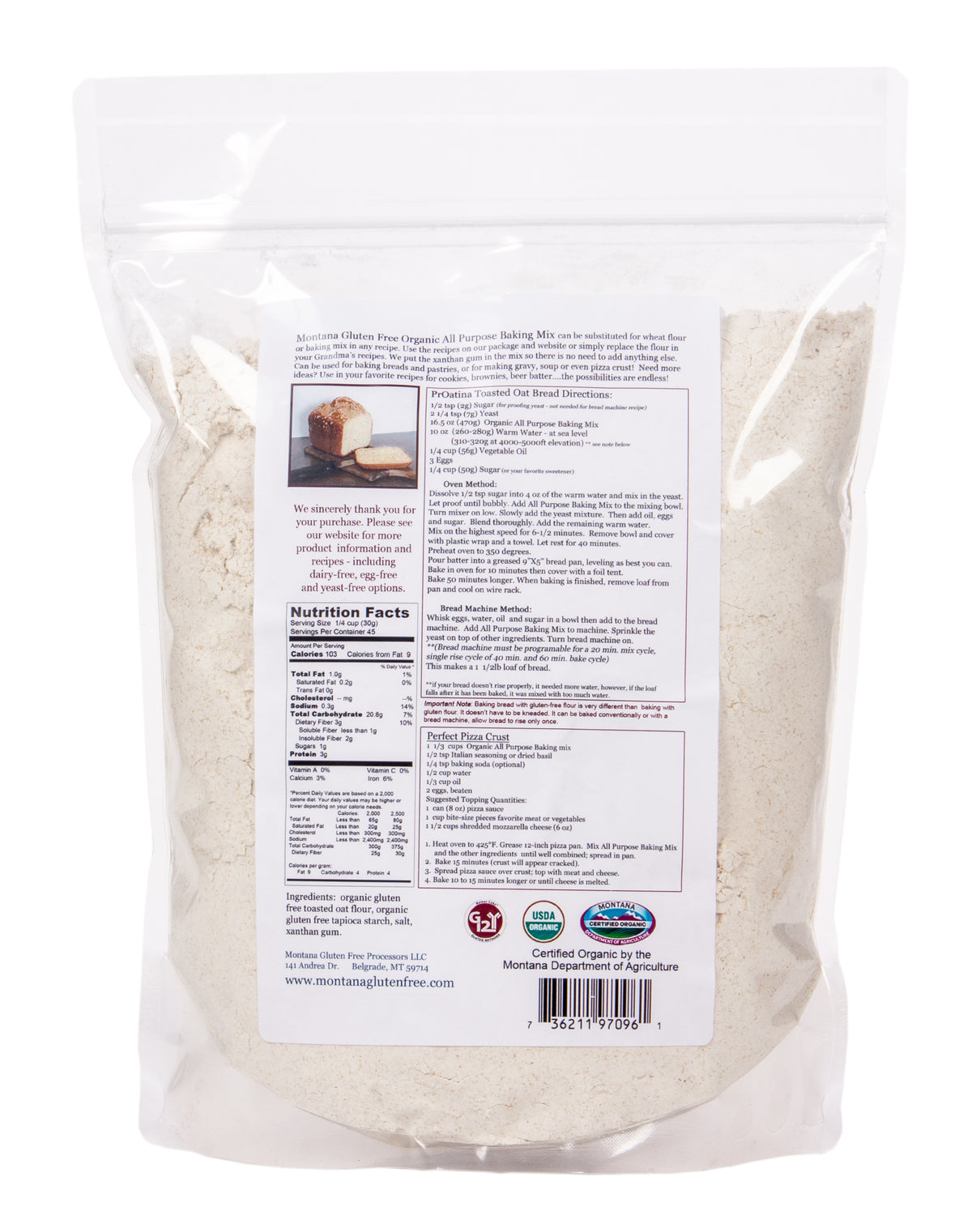 Baking Mix, All Purpose, GF, Organic