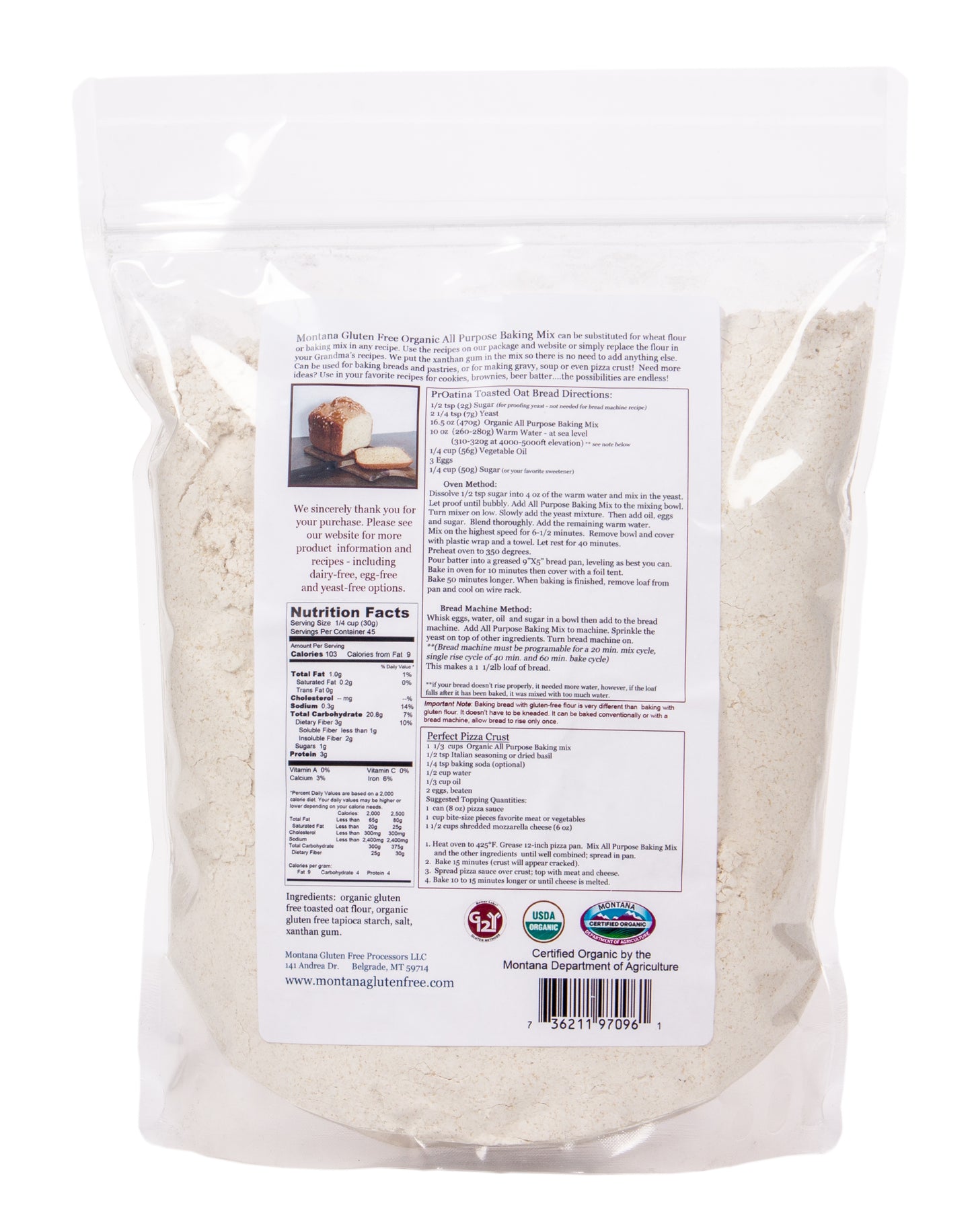 Baking Mix, All Purpose, GF, Organic