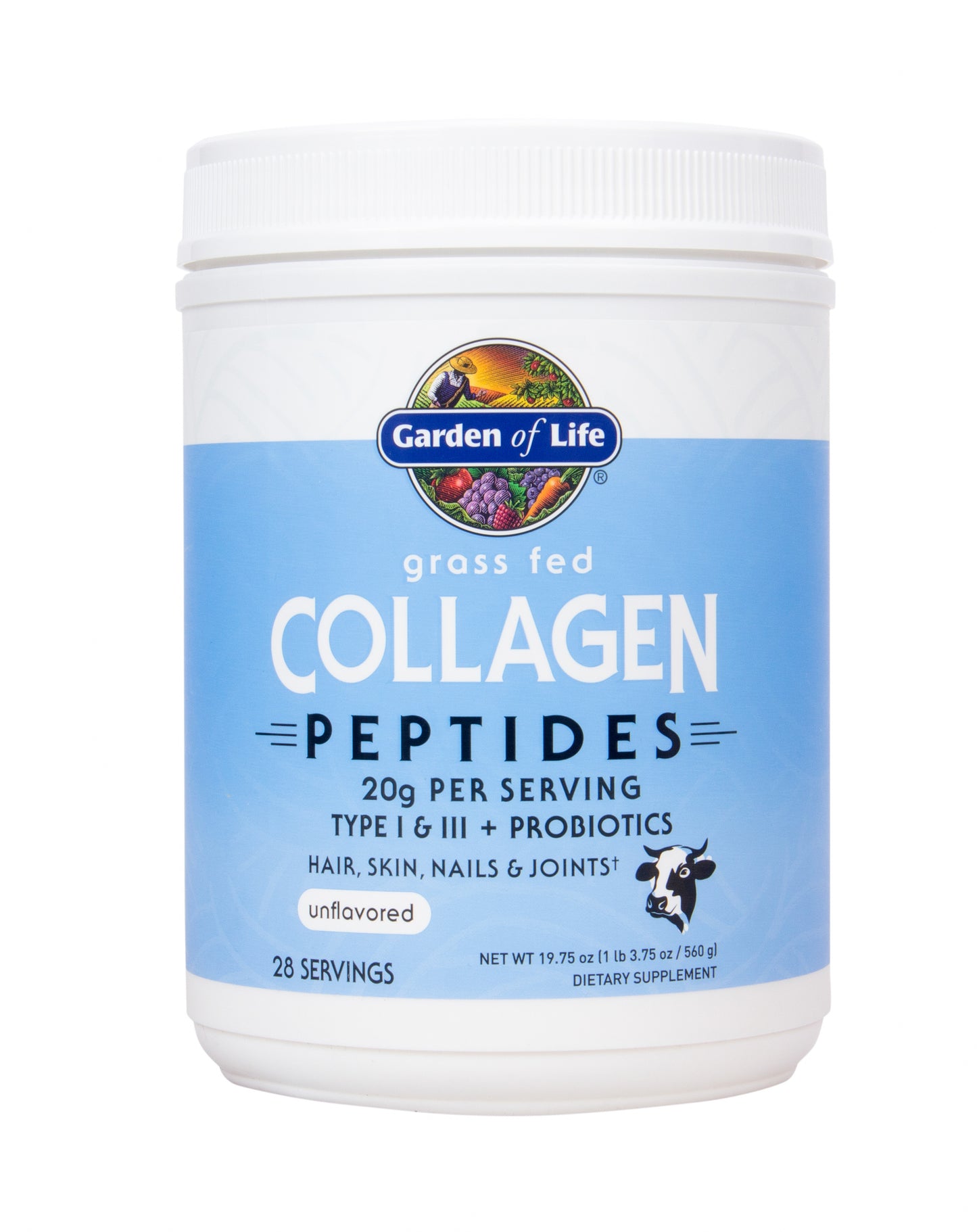 Collagen Peptides, Powder, Unflavored, Grass-Fed