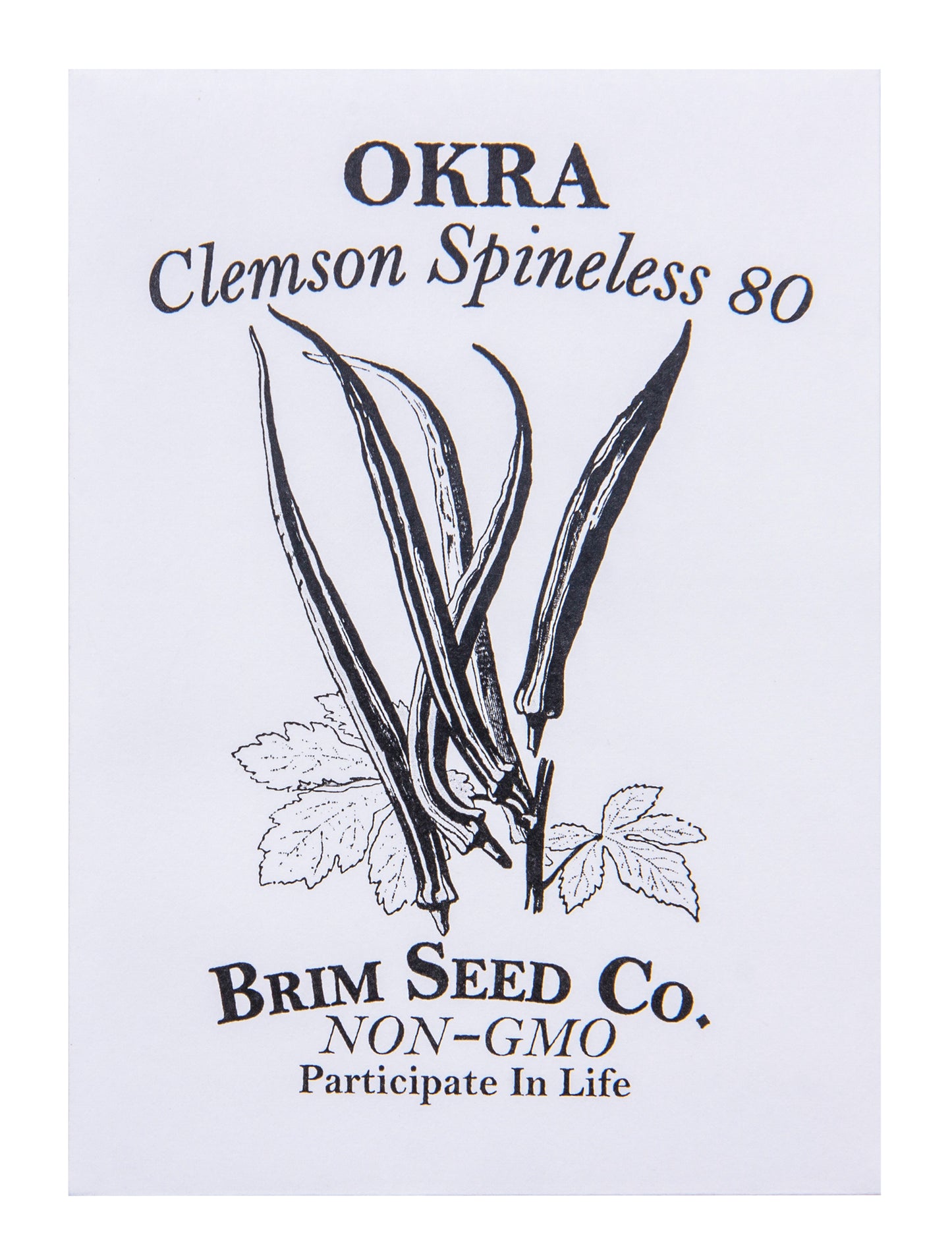 Okra, Clemson Spineless 80 Seed