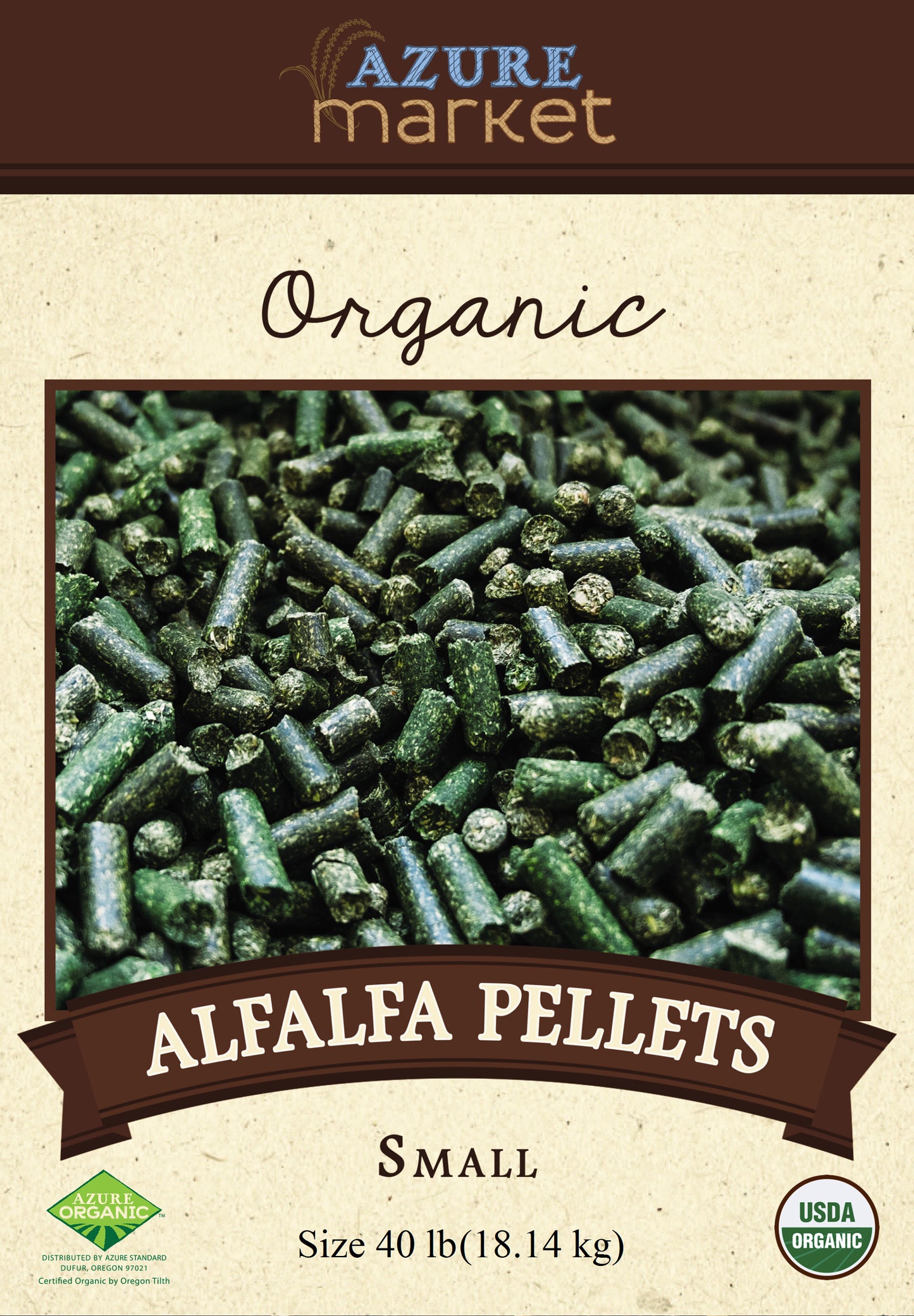 Alfalfa Pellets, Small, Organic