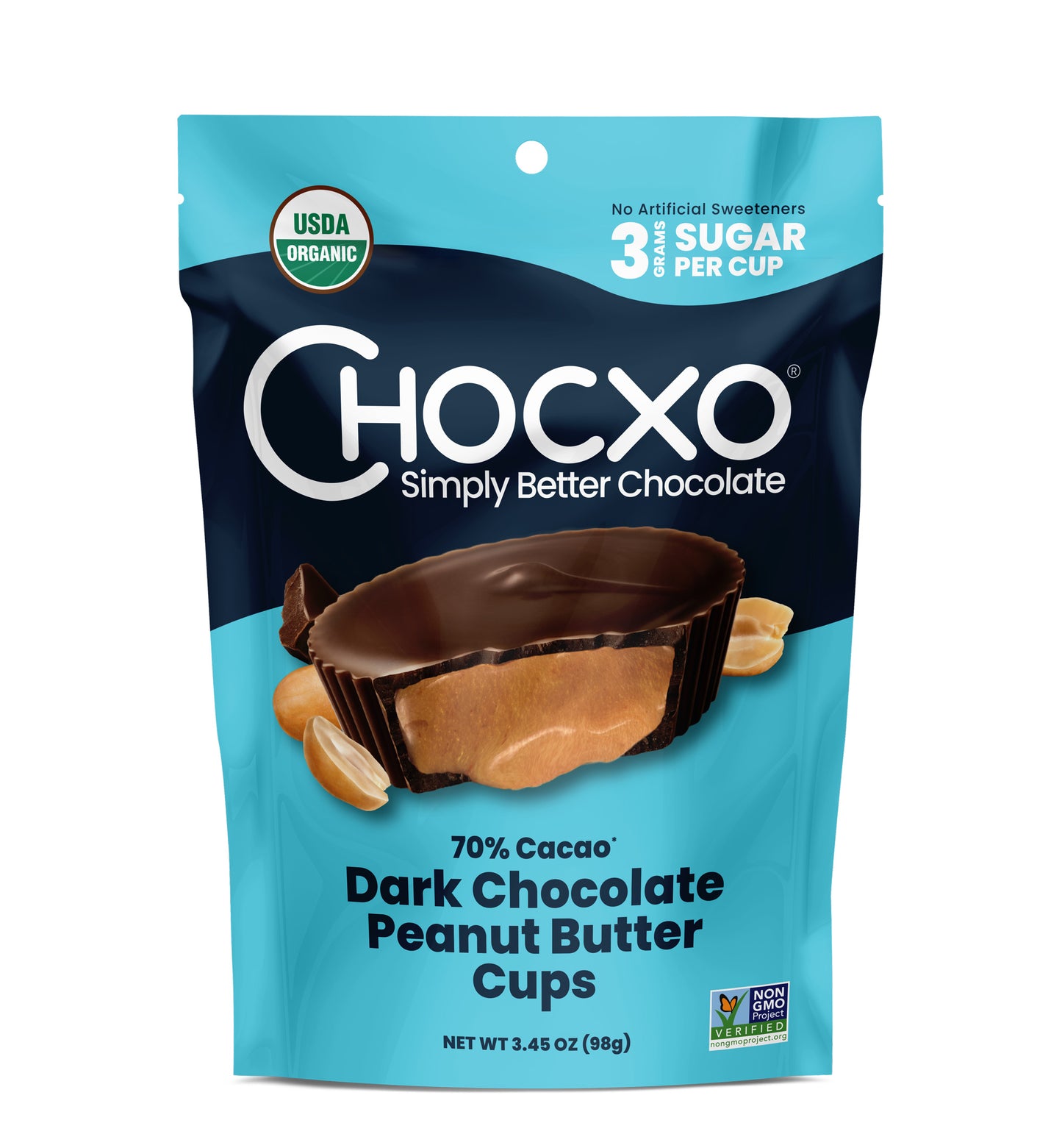 Dark Chocolate Cups, Peanut Butter, Organic