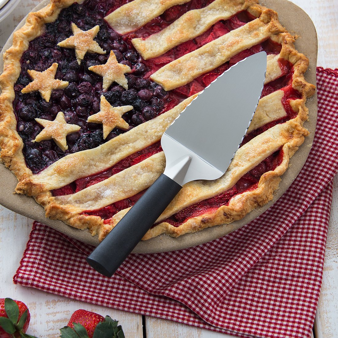 Pie Server Serrated, Black Handle
