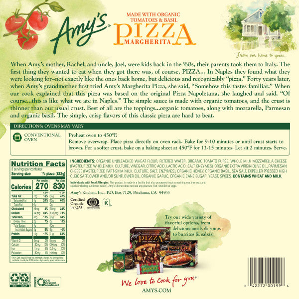 Margherita Pizza, Frozen