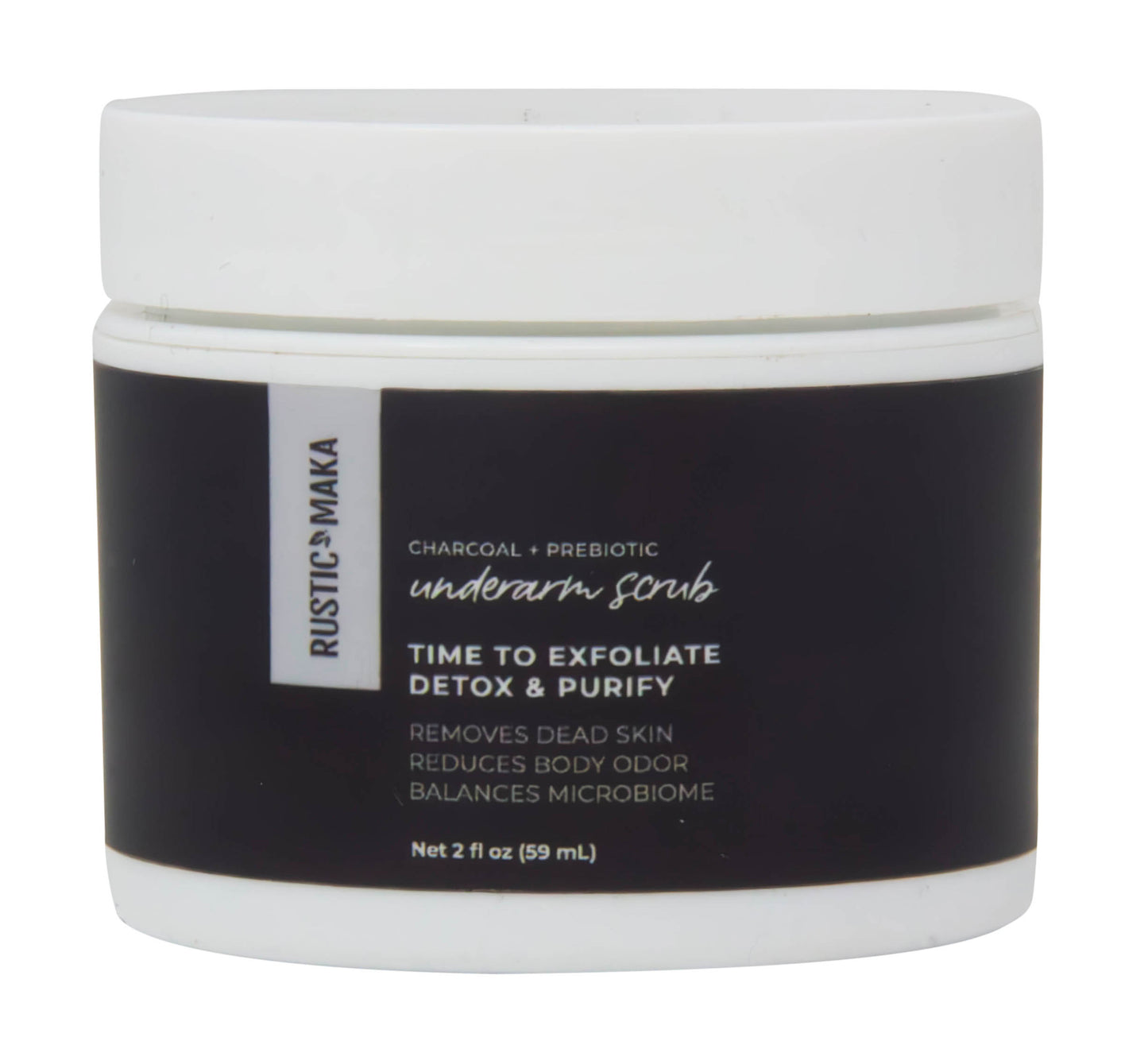 Body Scrub, Time To Exfoliate Detox & Purify, Charcoal + Prebiotic