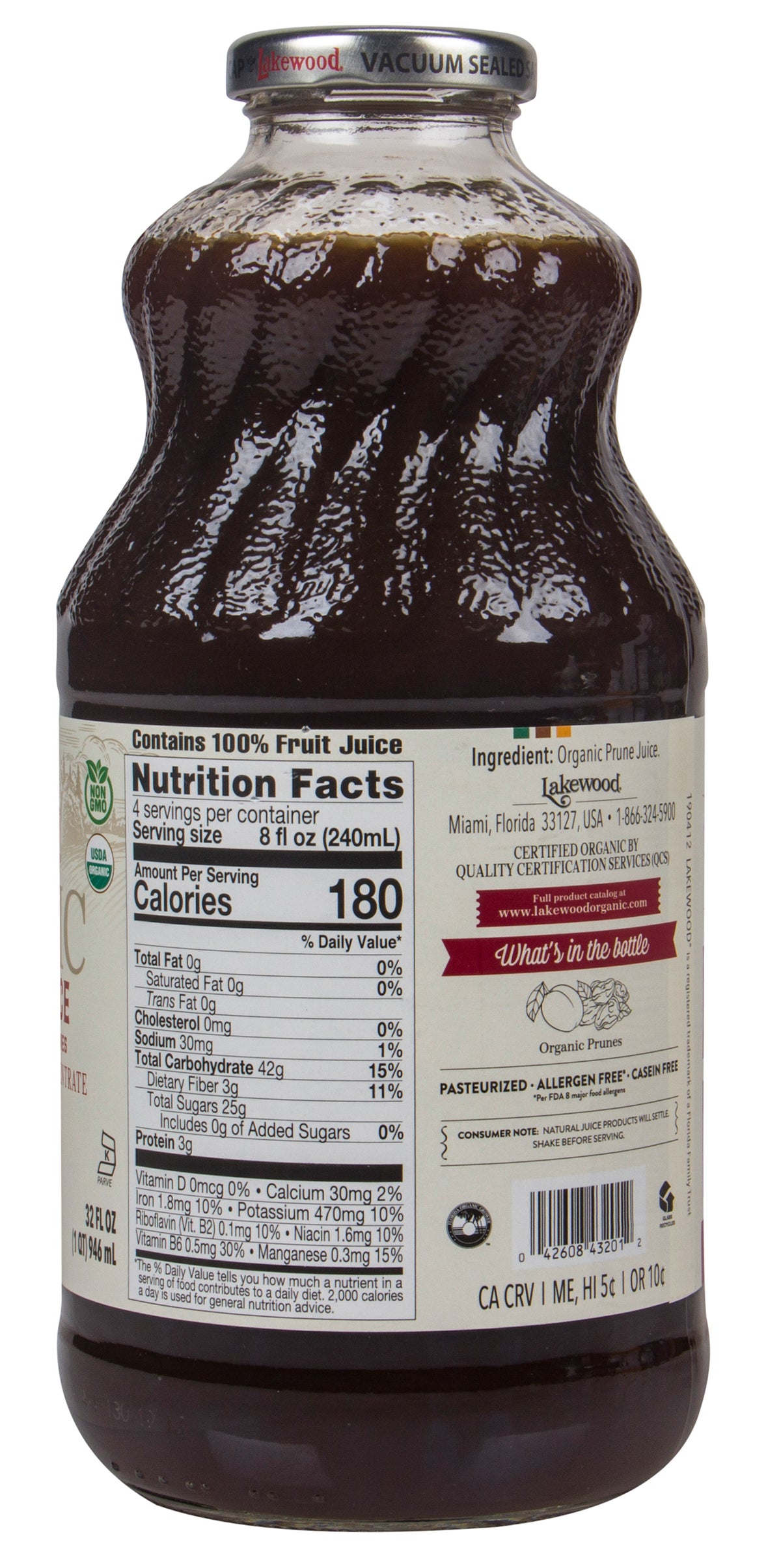 Prune Juice, Pure, Organic