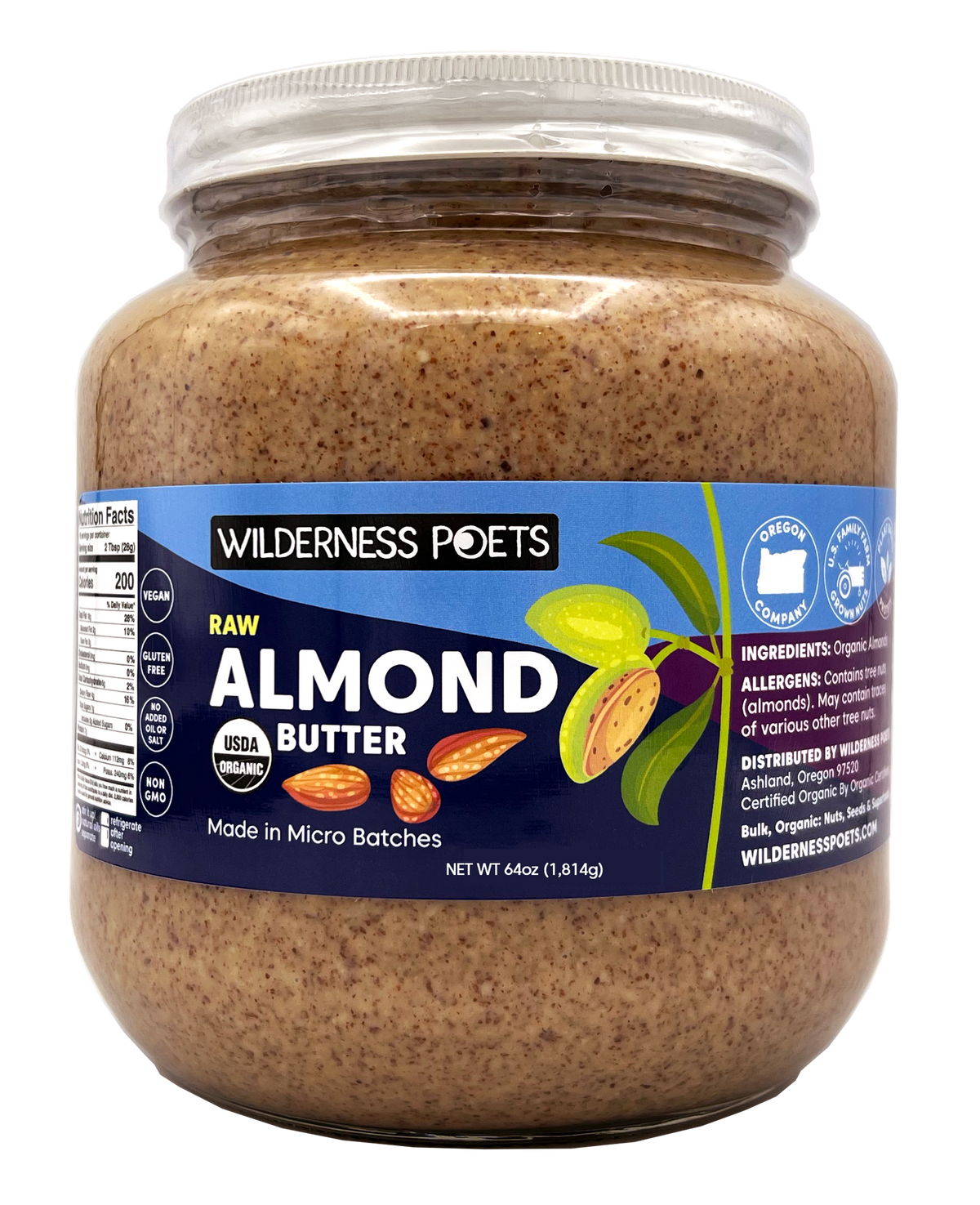 Almond Butter, Raw, Organic