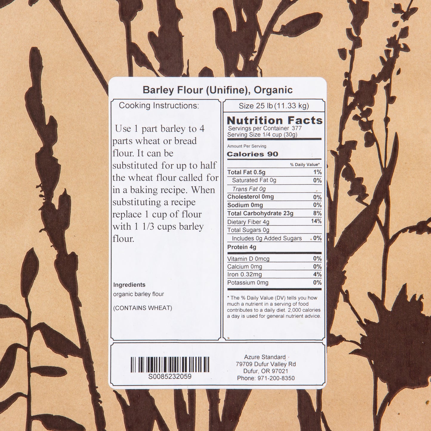 Barley Flour (Unifine), Organic