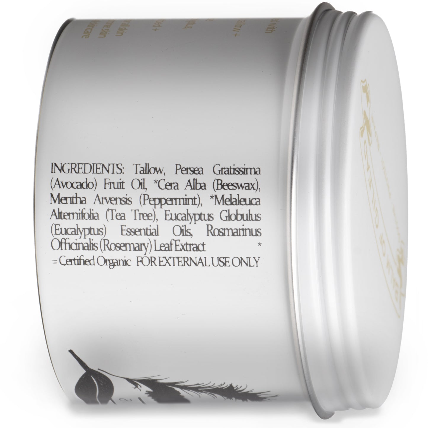 Cream, Eucalyptus & Tea Tree, Soothing Itch-Relief, Grass-Fed Tallow, Paleo