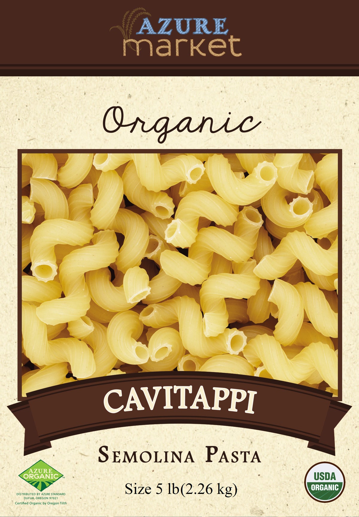 Cavatappi, Semolina Pasta, Organic