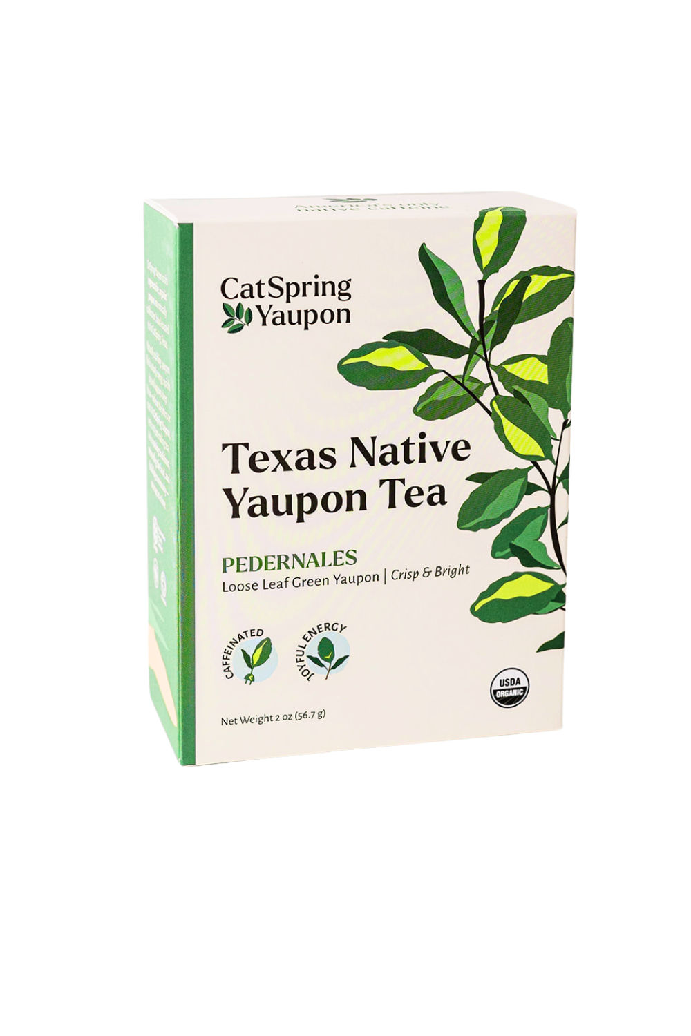 Tea, Loose Leaf, Yaupon Green, Pedernales, Light Roast, Organic