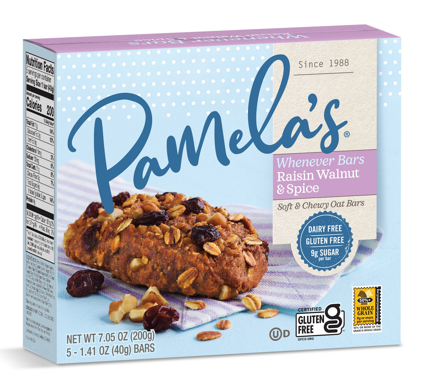 Whenever Bars, Oat Raisin Walnut Spice, Gluten Free