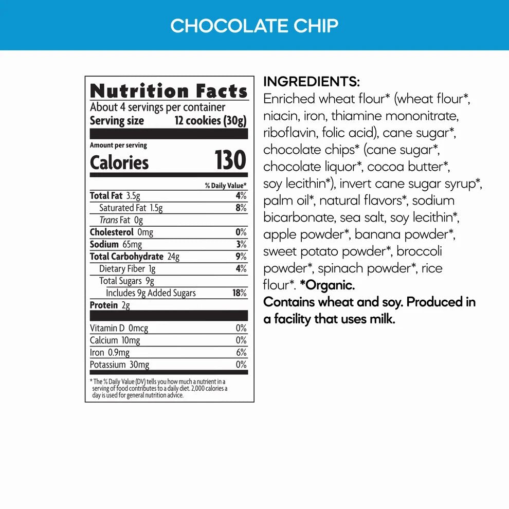 Sea Friends Cookies, Chocolate Chip, 24+ Months, Organic