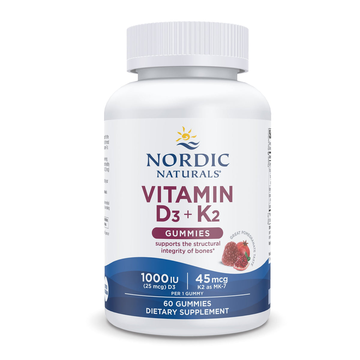 Vitamin D3 + K2 Gummies, Pomegranate