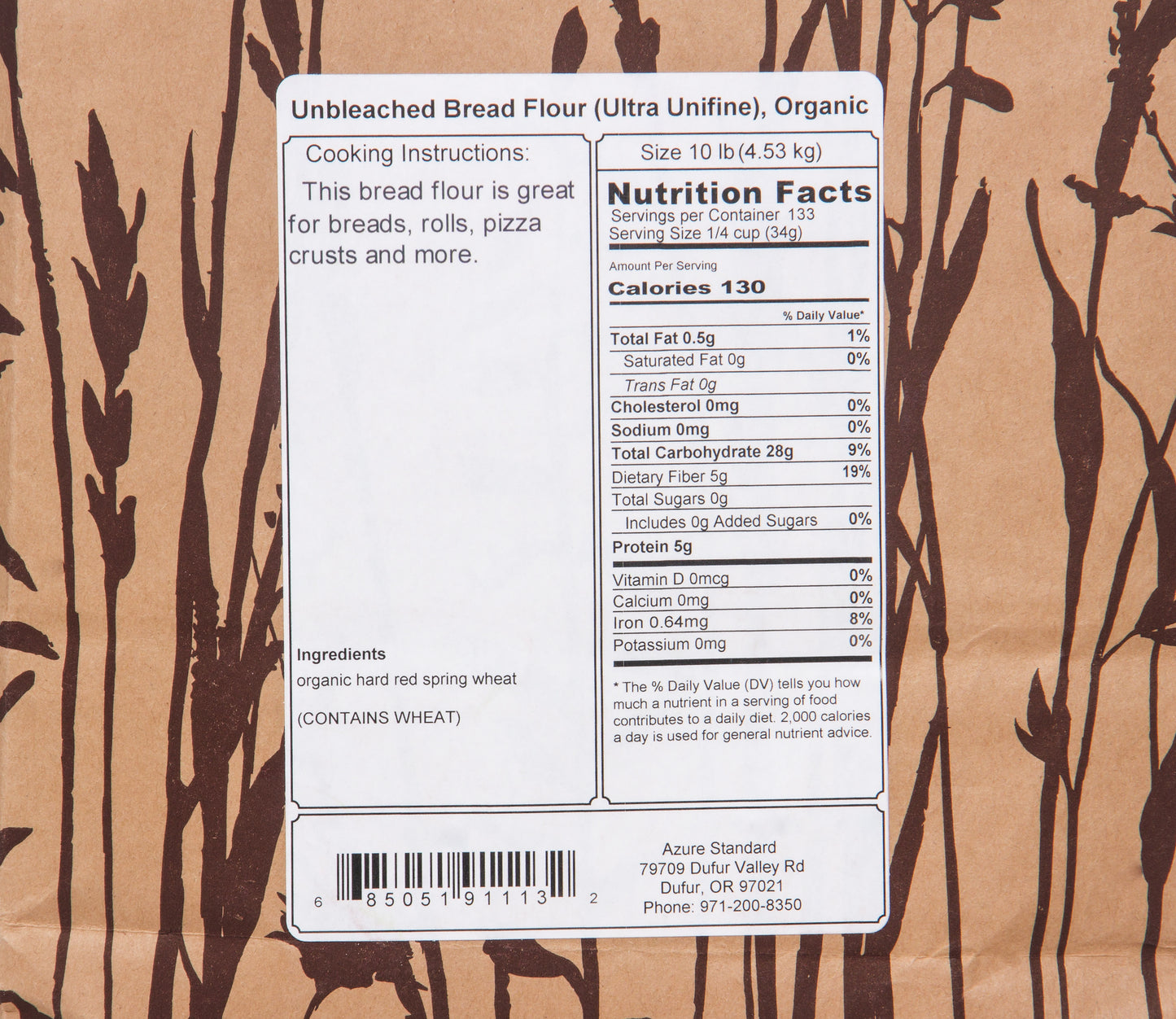 Unbleached Bread Flour, Ultra-Unifine, Organic