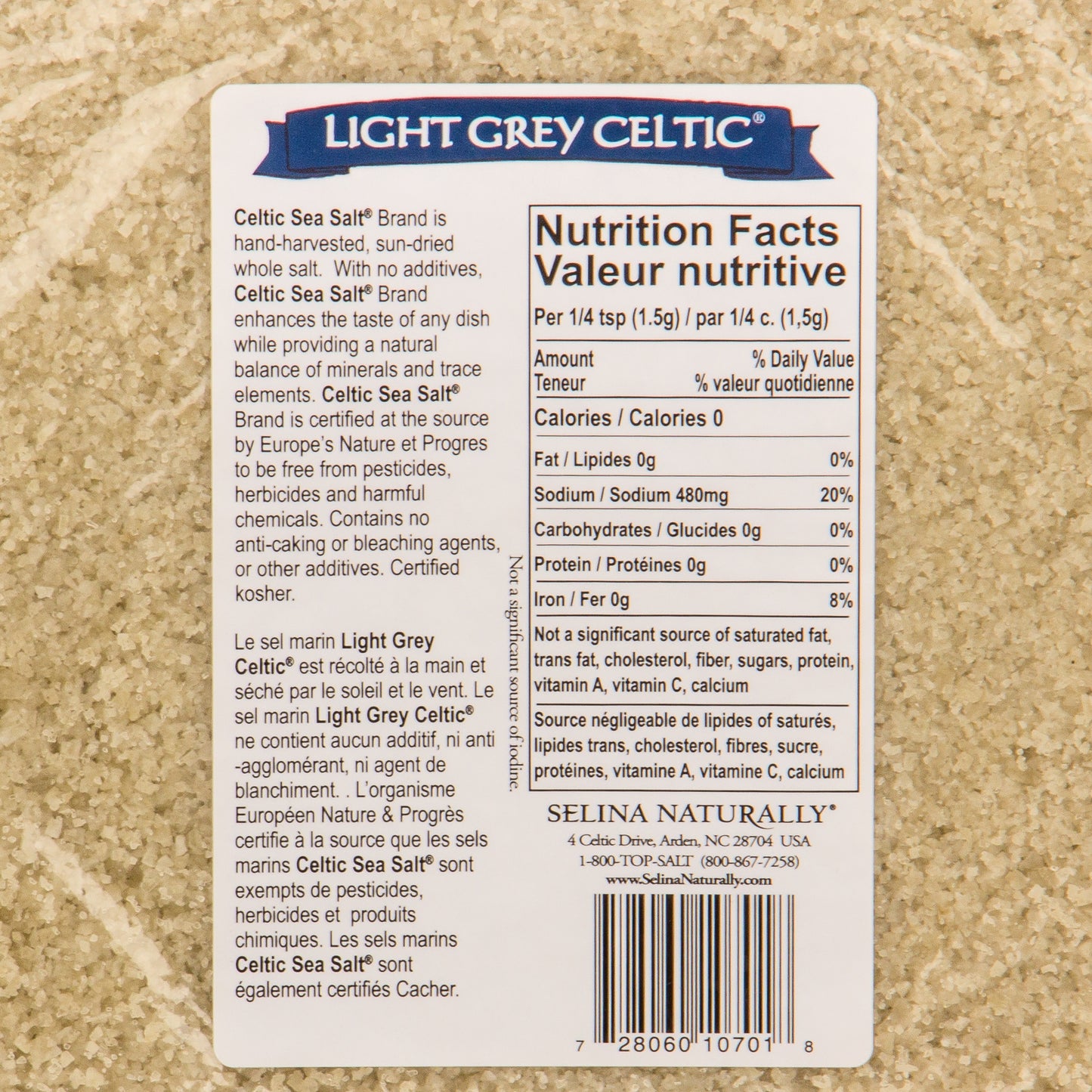 Celtic Sea Salt Crystals, Light Grey