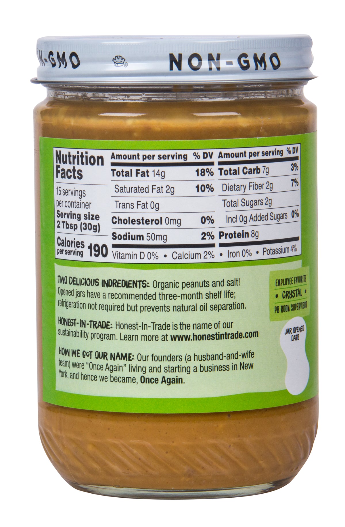 Peanut Butter, Unsweetened, Crunchy, Organic