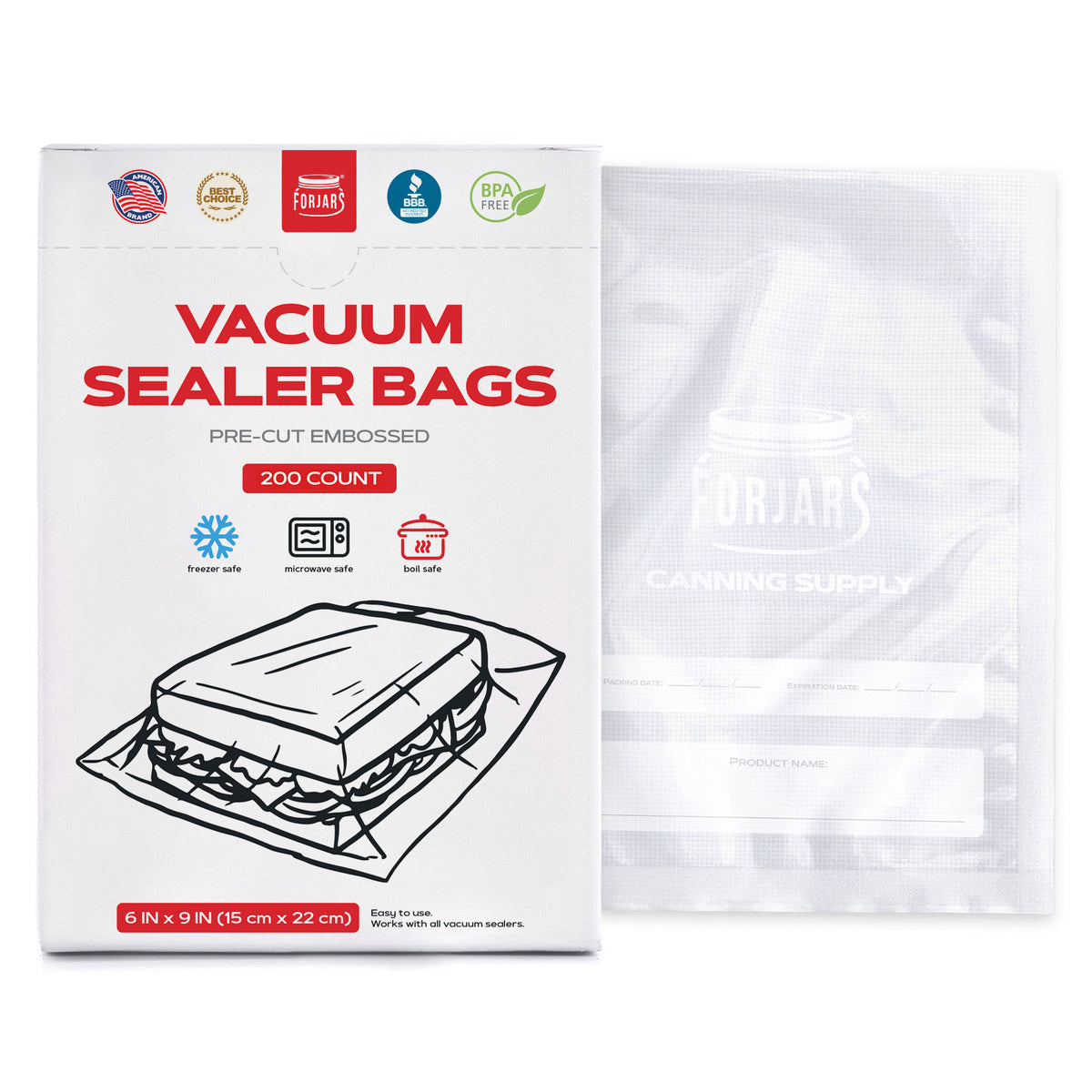 Vacuum Sealer Bags 6 x 9 inch