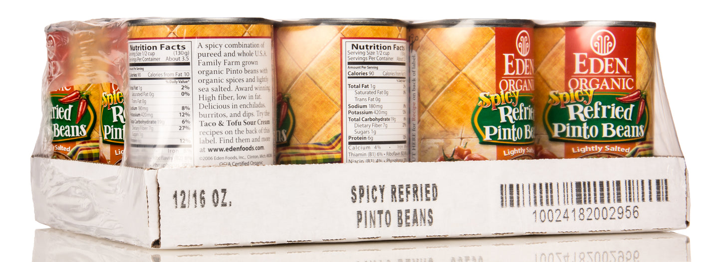Spicy Refried Pinto Beans, Organic