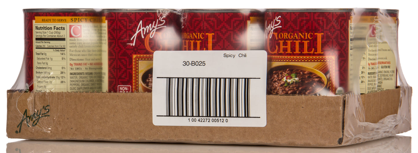 Chili, Spicy, Canned, Organic