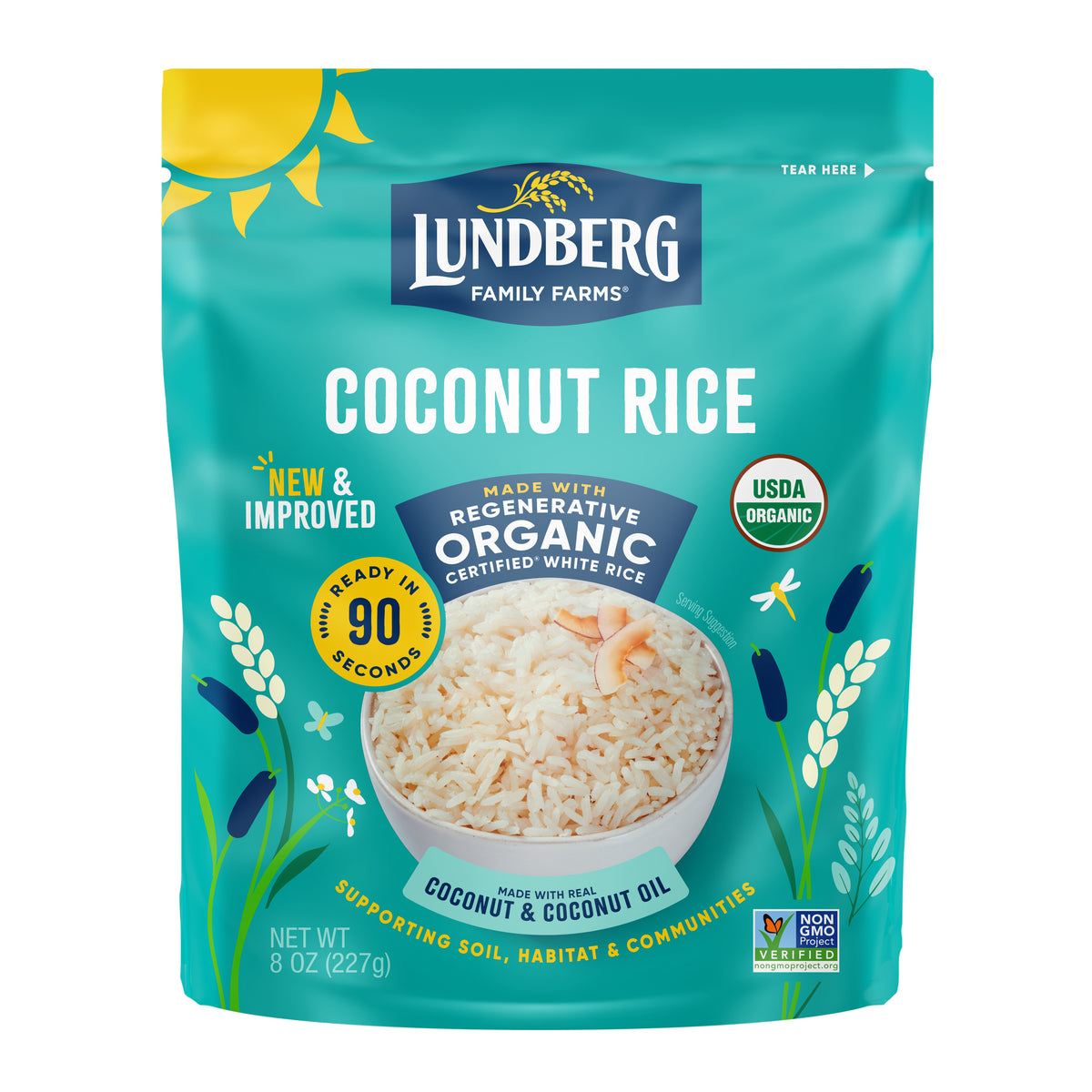 Coconut Rice, Brown, Ready to Heat, Organic
