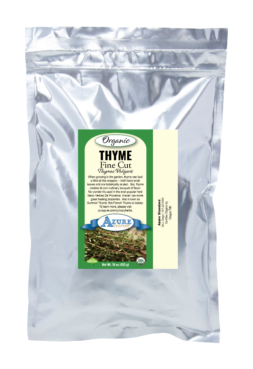 Thyme Leaves, Fine Cut, Organic