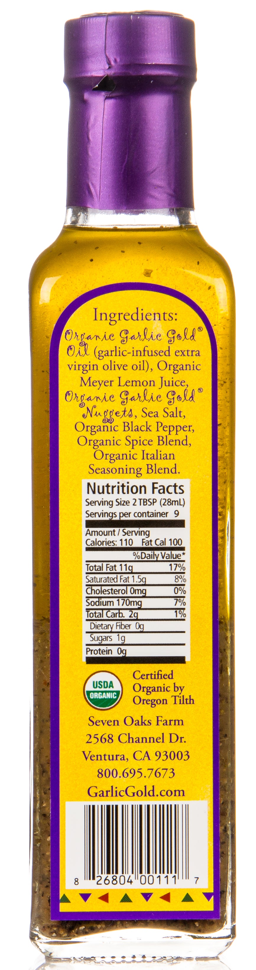 Garlic Meyer Lemon Vinaigrette, Organic