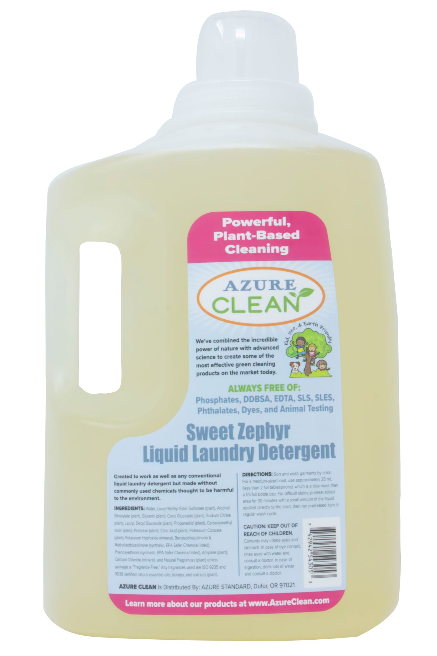 Sweet Zephyr Laundry Liquid, (Hot & Cold), Fragrance Free