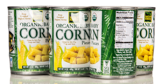 Baby Corn, Cut, Organic