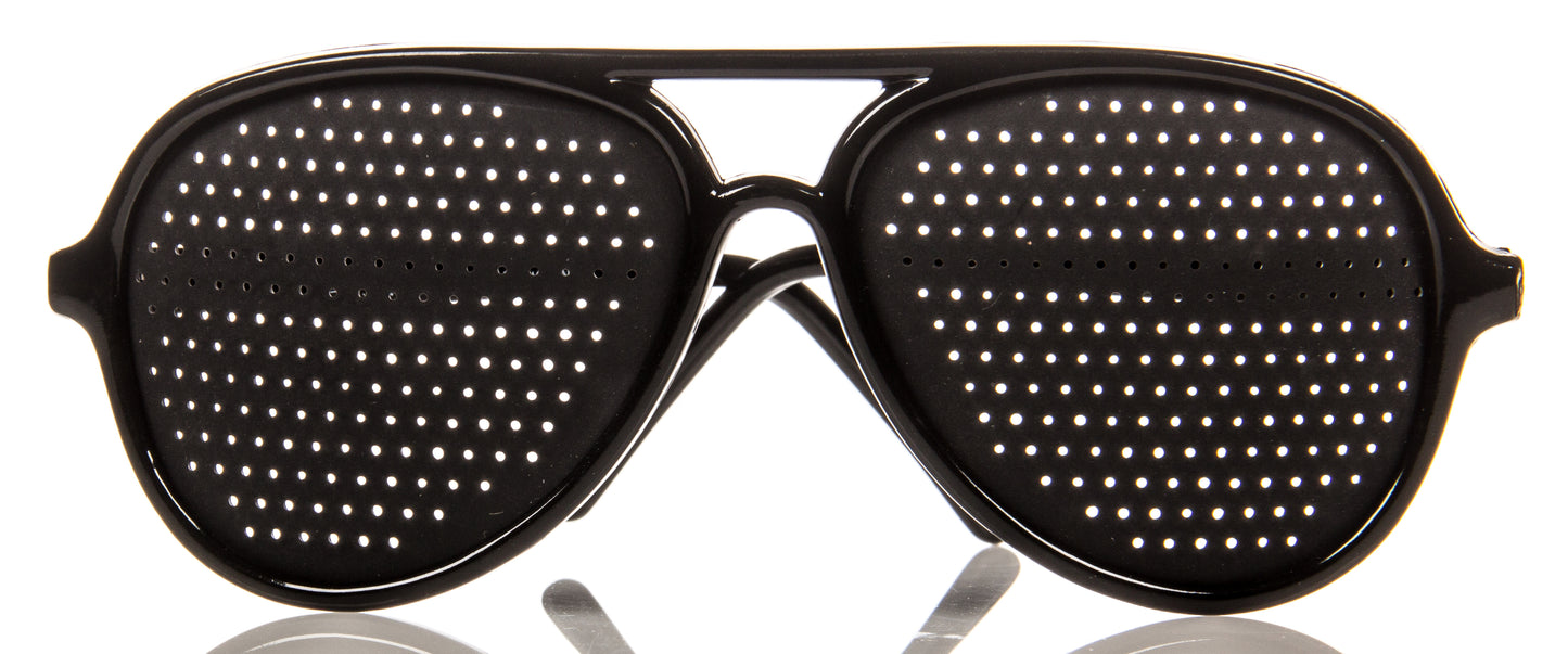Pinhole Glasses, Adult, Black Frame