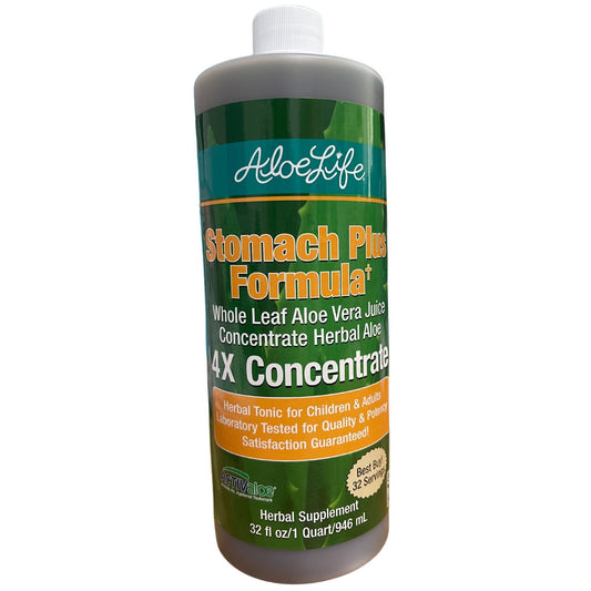 Stomach Plus Formula, Whole Aloe Vera Leaf Juice, 4x Concentrate