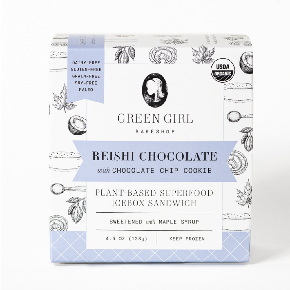 Icebox Sandwich, Plant-Based, Reishi Chocolate, Frozen, Organic