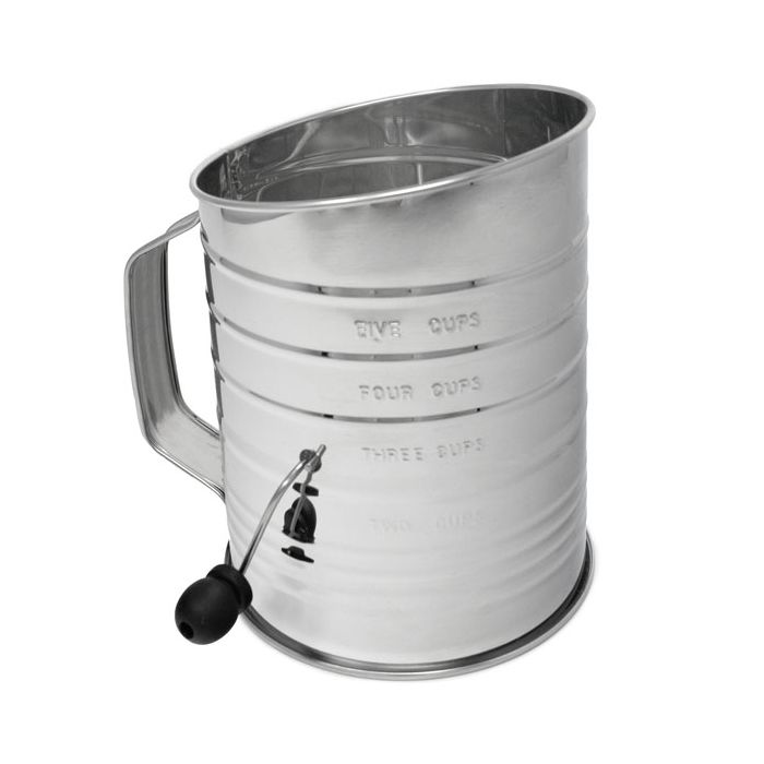 Rotary Sifter, 5 cups, Stainless Steel