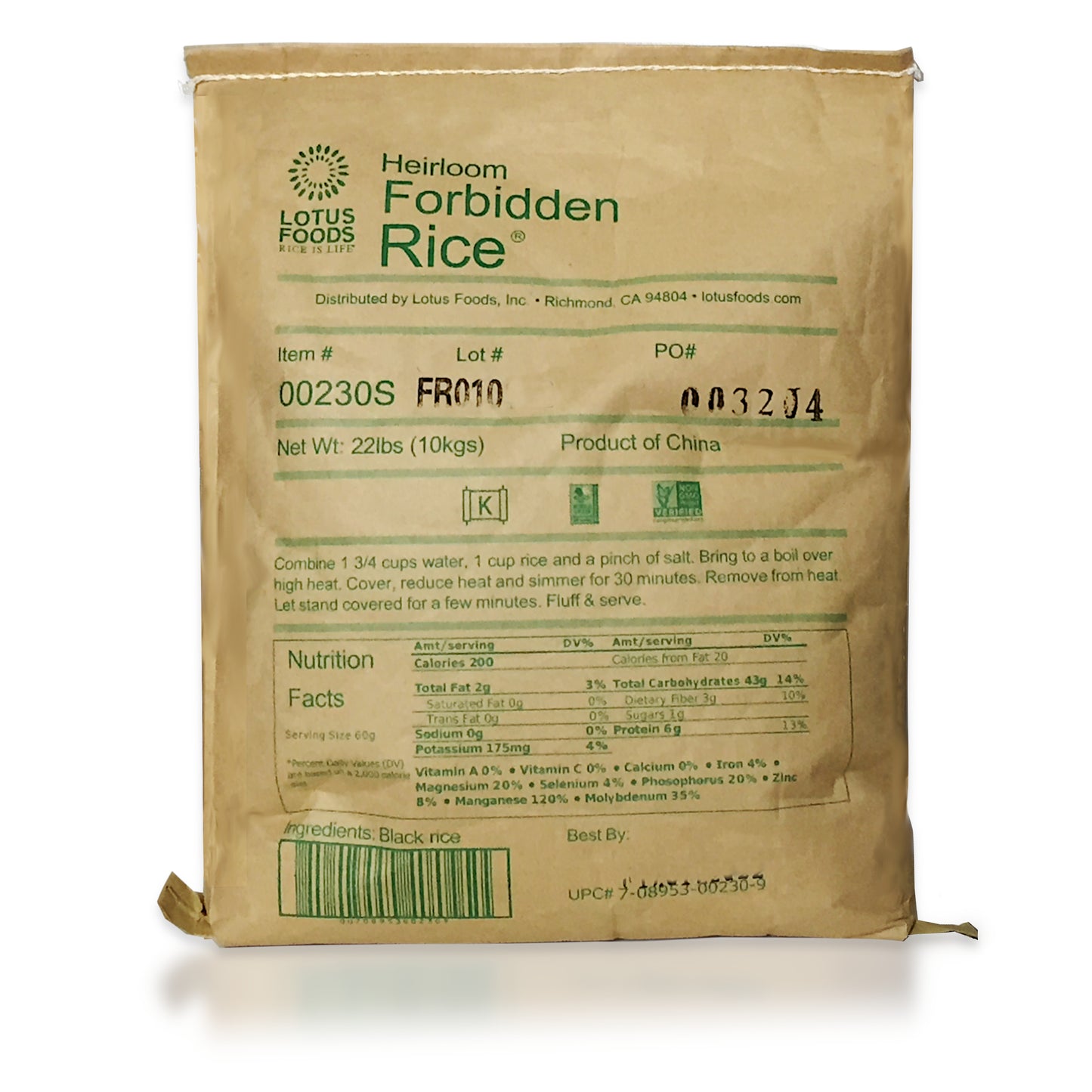 Rice, Forbidden, Organic
