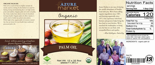 Palm Oil, Organic