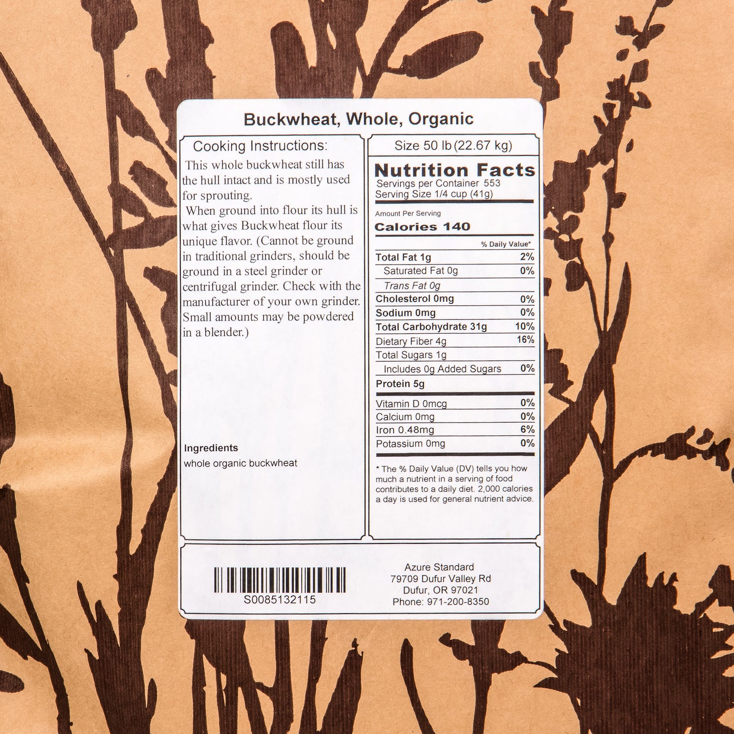 Buckwheat, Whole, Organic