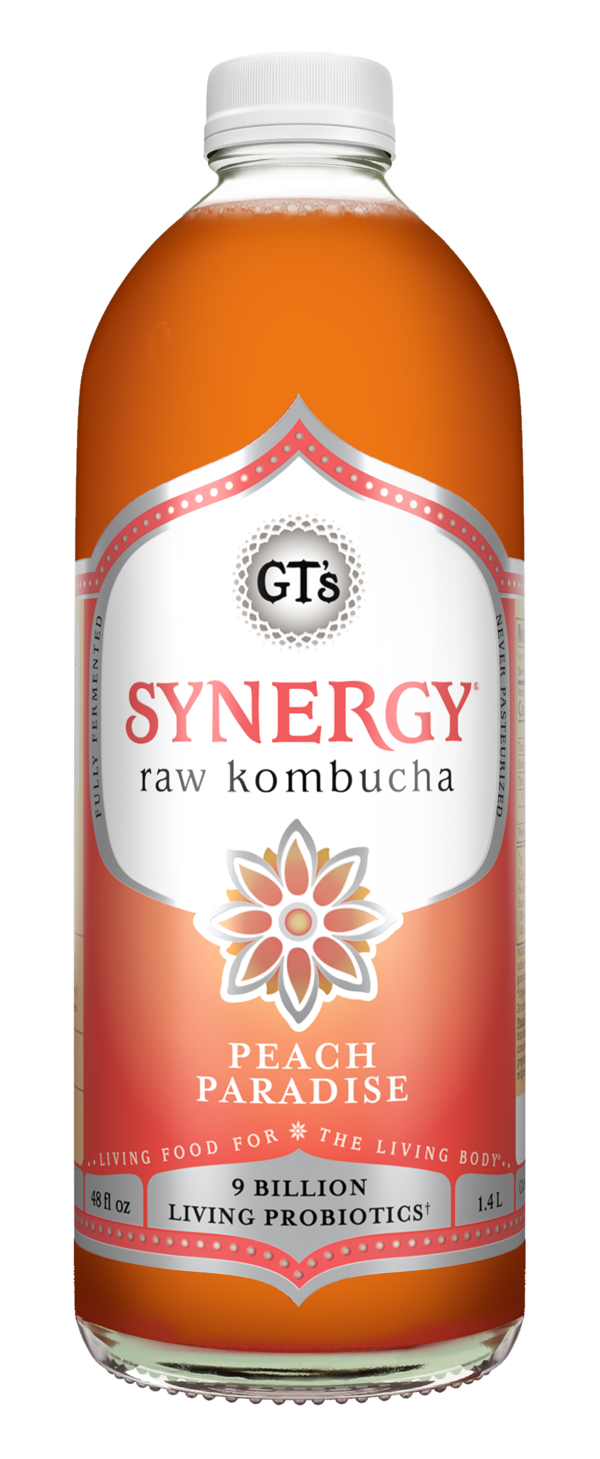 SYNERGY, Kombucha Raw, Peach Paradise