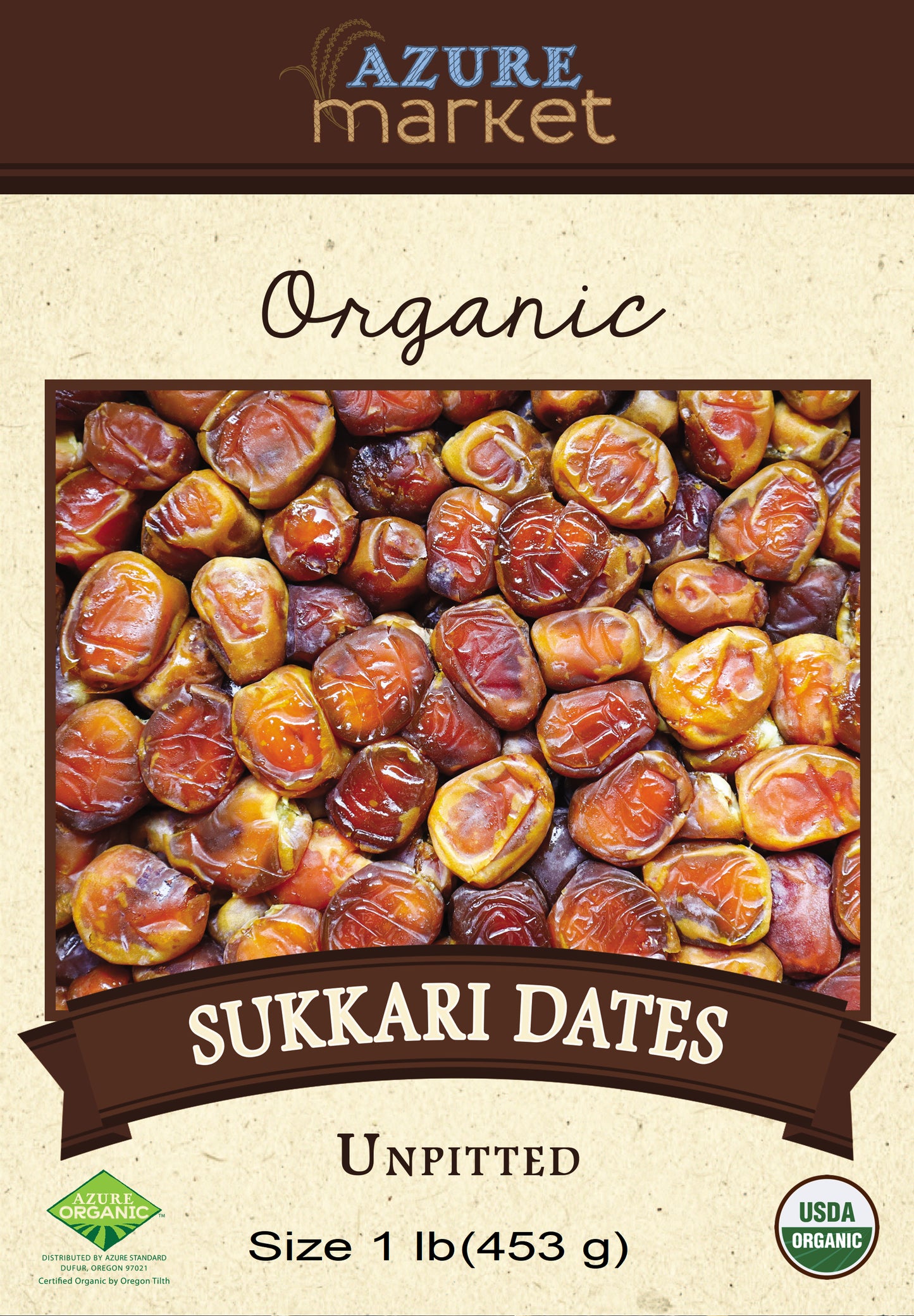 Dates, Sukkari, Unpitted, Organic