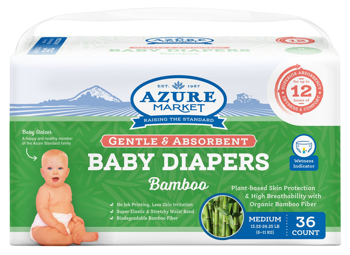 Baby Diapers, Biodegradable Bamboo, Medium