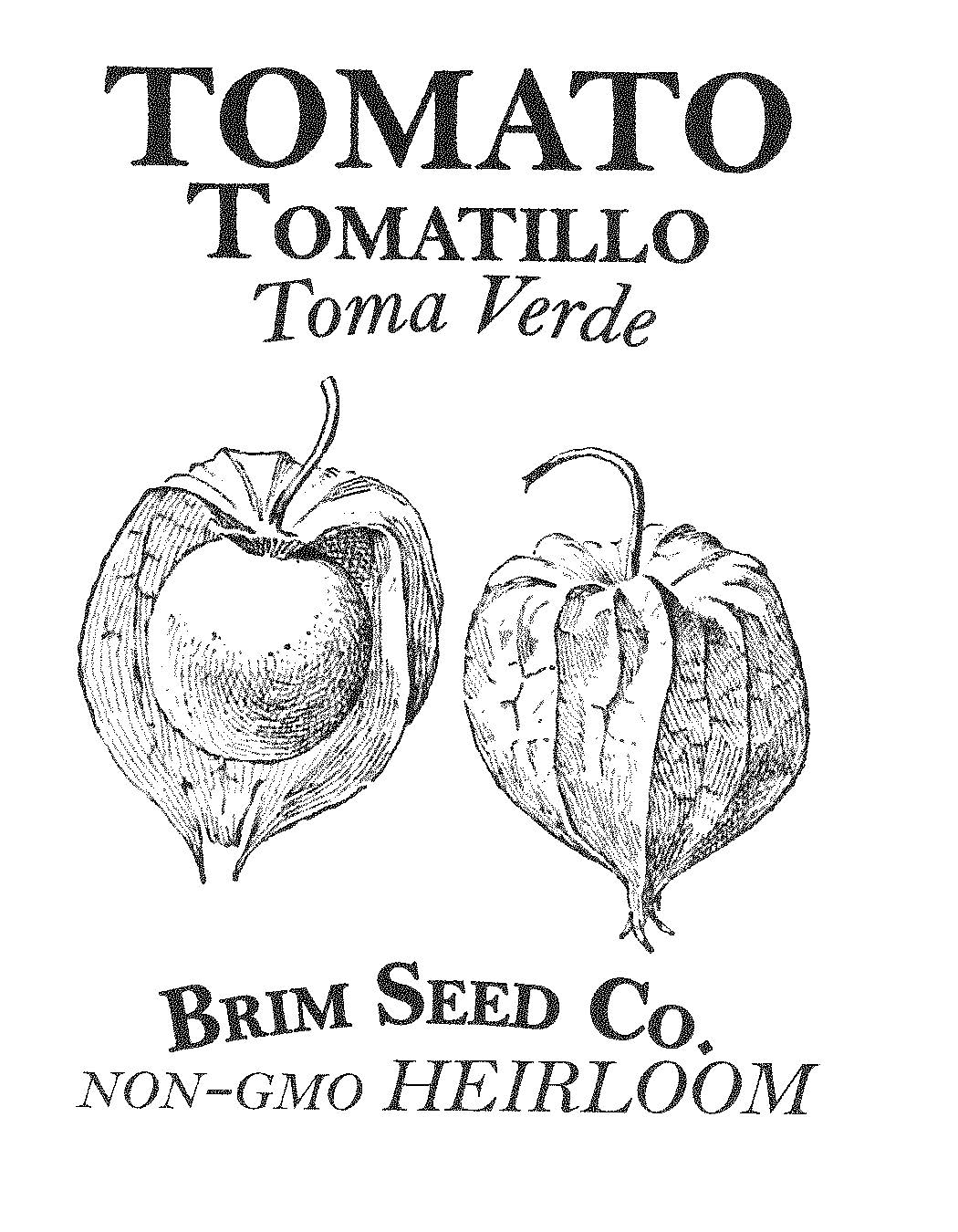 Tomato, Tomatillo Verde, Heirloom Seed