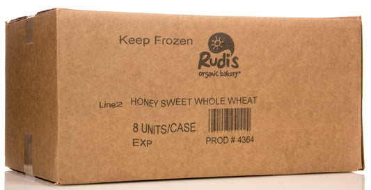 Honey Sweet Whole Wheat Bread, Frozen, Organic