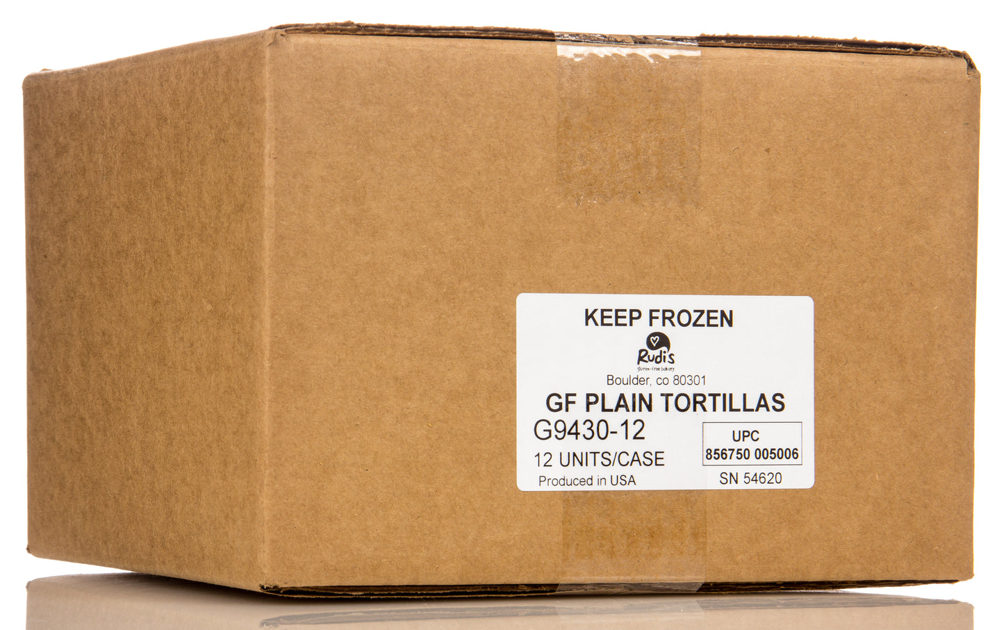 Tortillas 8 inch Plain, Frozen, Gluten Free
