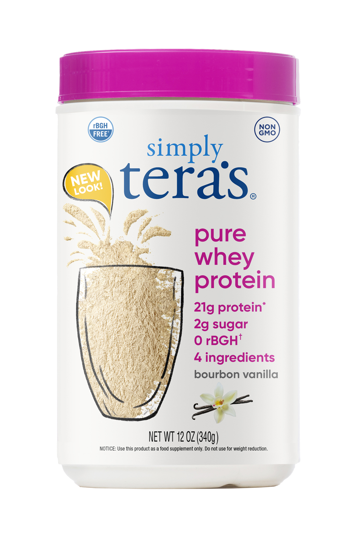 Whey Protein Powder, Grass-fed, Bourbon Vanilla