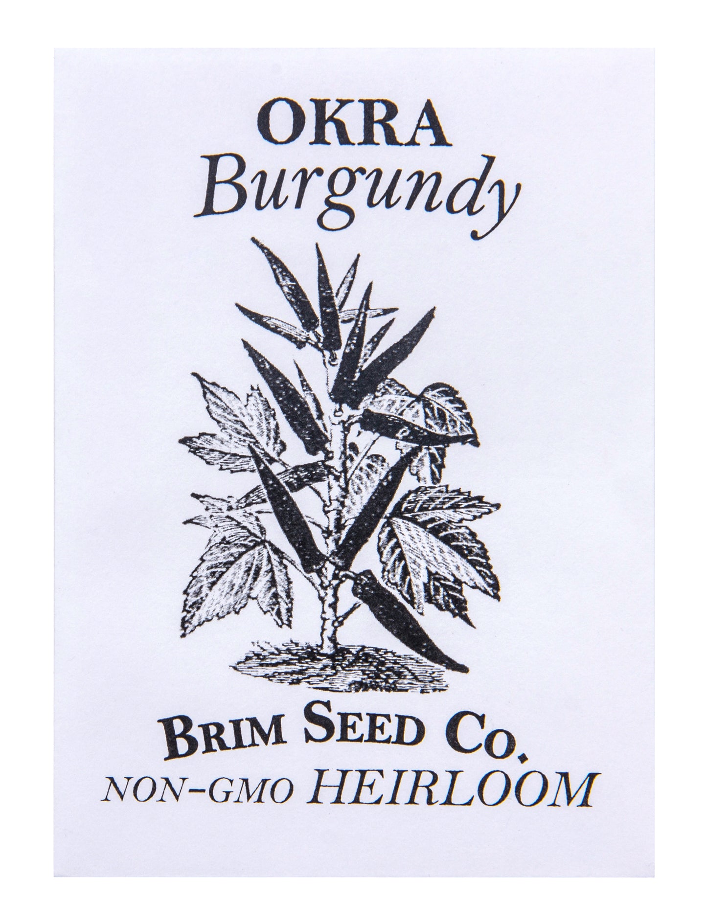 Okra, Burgundy Heirloom Seed