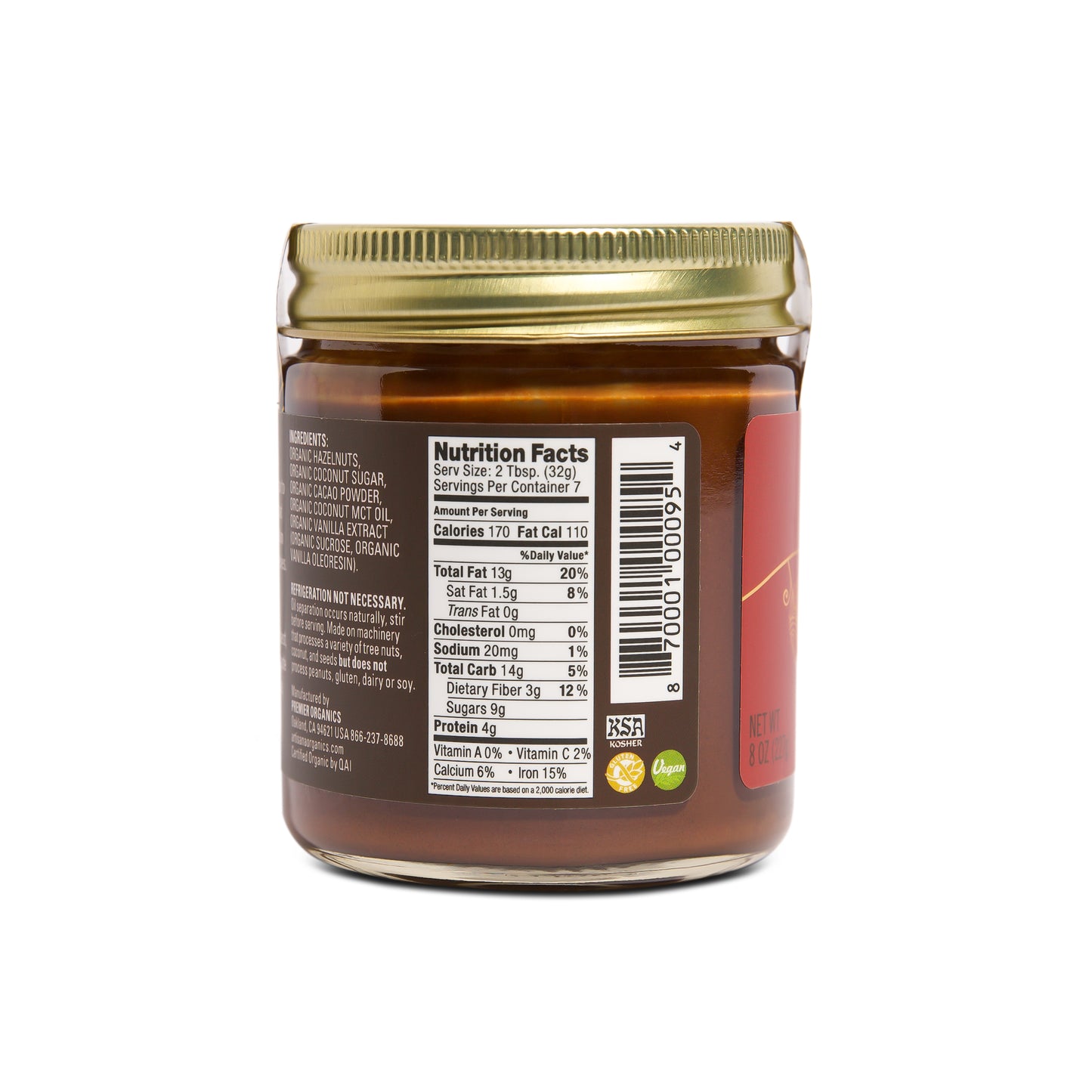Hazelnut Cacao Spread, Organic