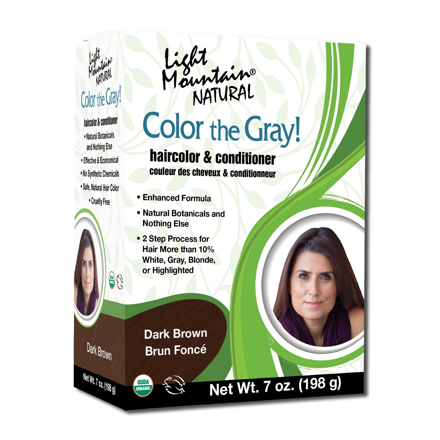 Color the Gray! Hair Color #1 Dark Brown, Organic
