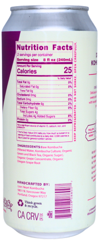 Kombucha, Oregon Grape, Raw